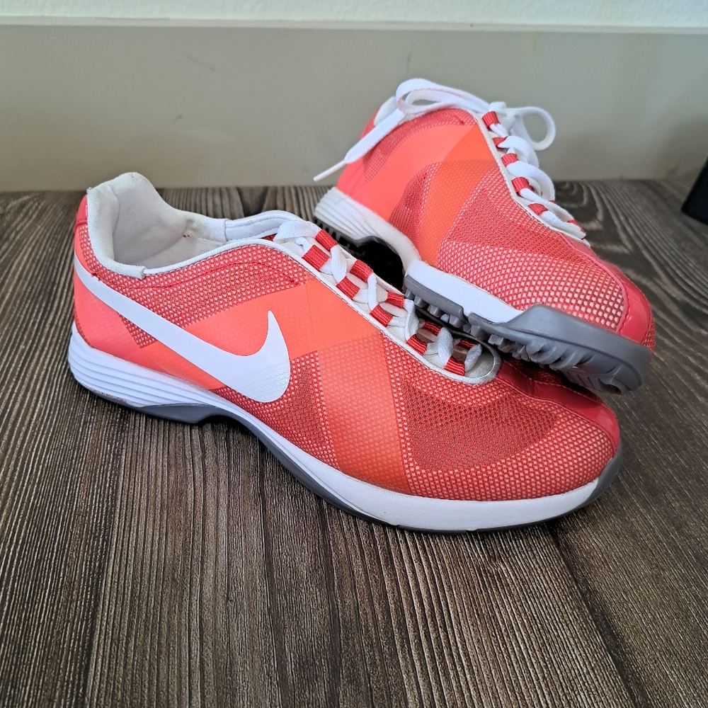 Nike Pink And Whit EHyperfuse Lunar Summer Lite Lace Up Mesh Golf Shoes 6